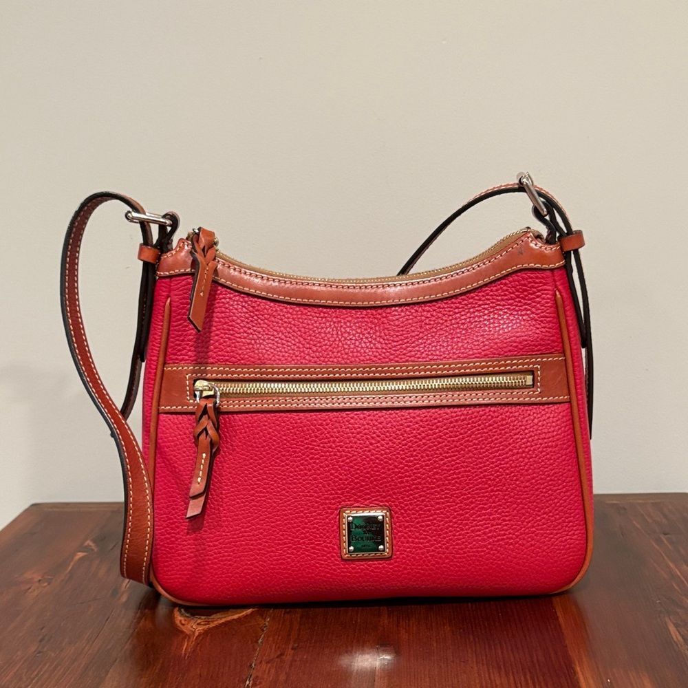 Dooney & Bourke Pebble Leather Presley Crossbody Red